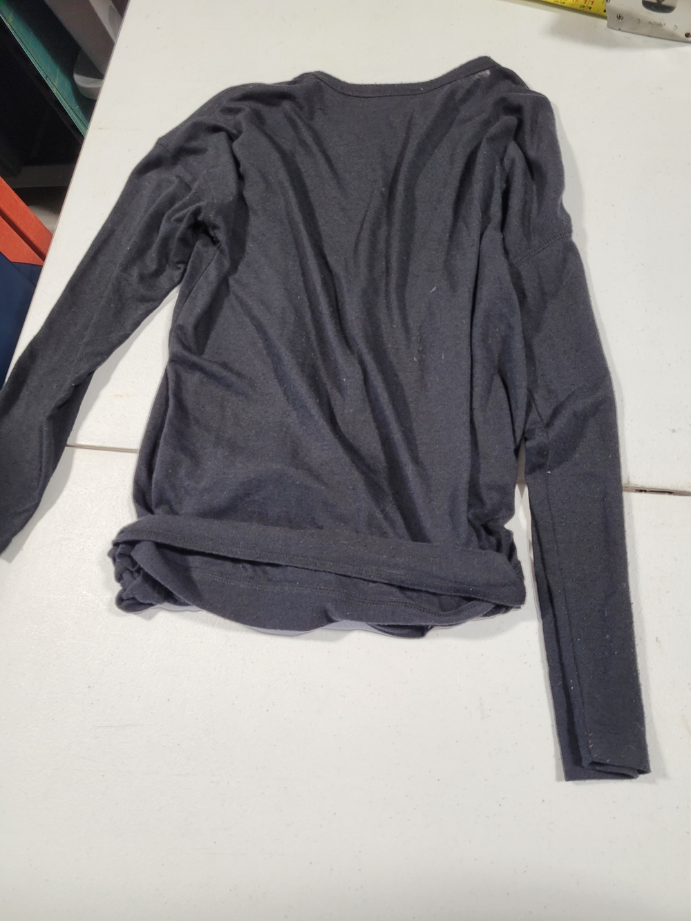 J. Crew Black Wrap Sweater - Women's Long Sleeve Tie Waist - Picture 3 of 3